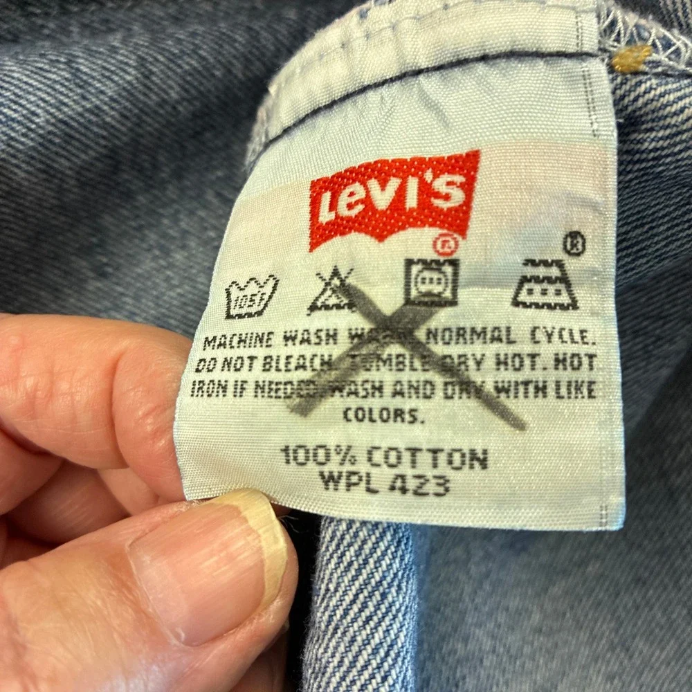Levis 501 Original Fit Jeans Men's 42x32 Blue Denim Button Fly Straight Leg